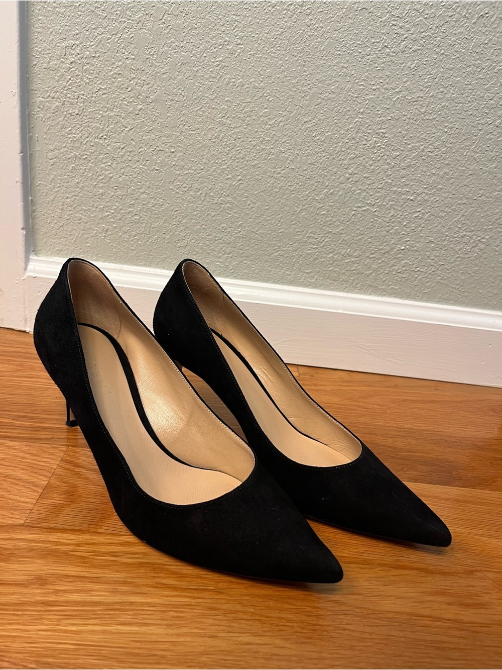 M. Gemi The Esatto 70mm Black Pointed-Toe Women's Suede Pumps